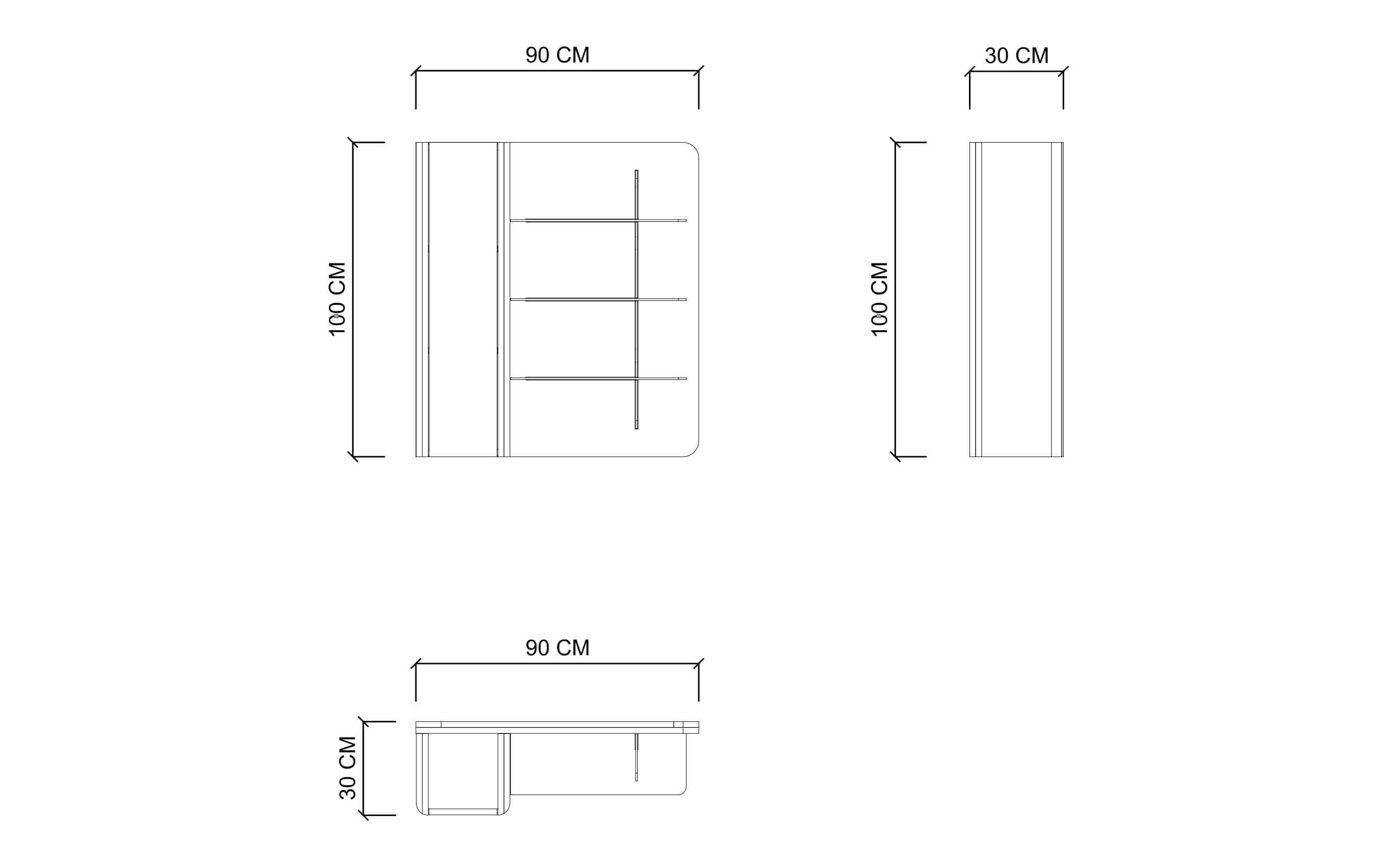 Настенный шкаф-витрина NESSA