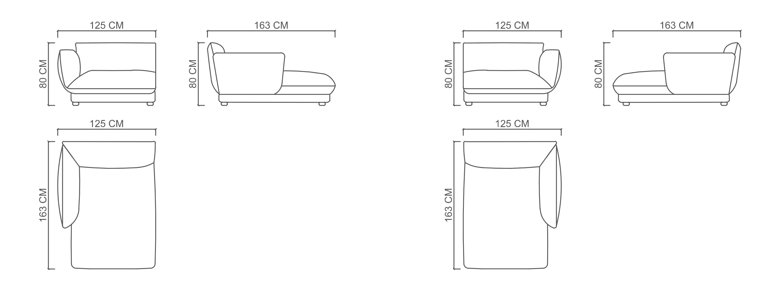 LORETTA модуль Relax с левым подлокотником