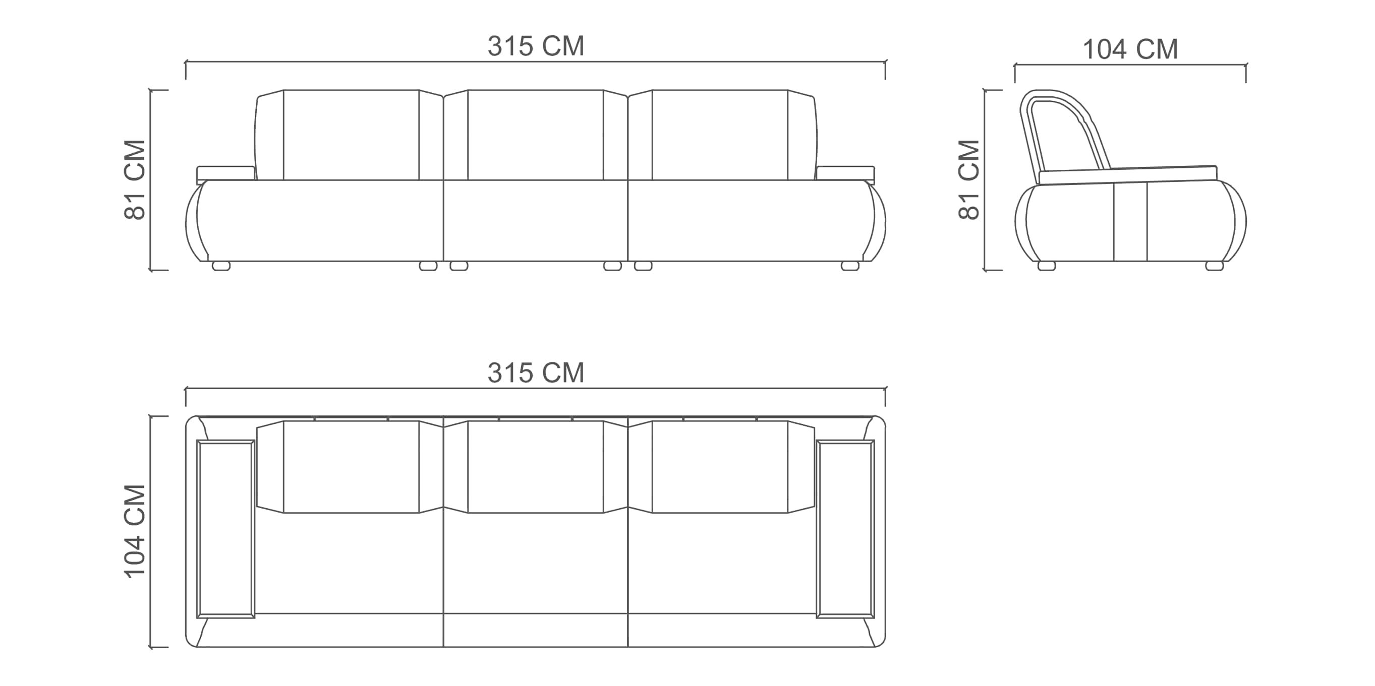 Диван 3-х местный FRANKA 