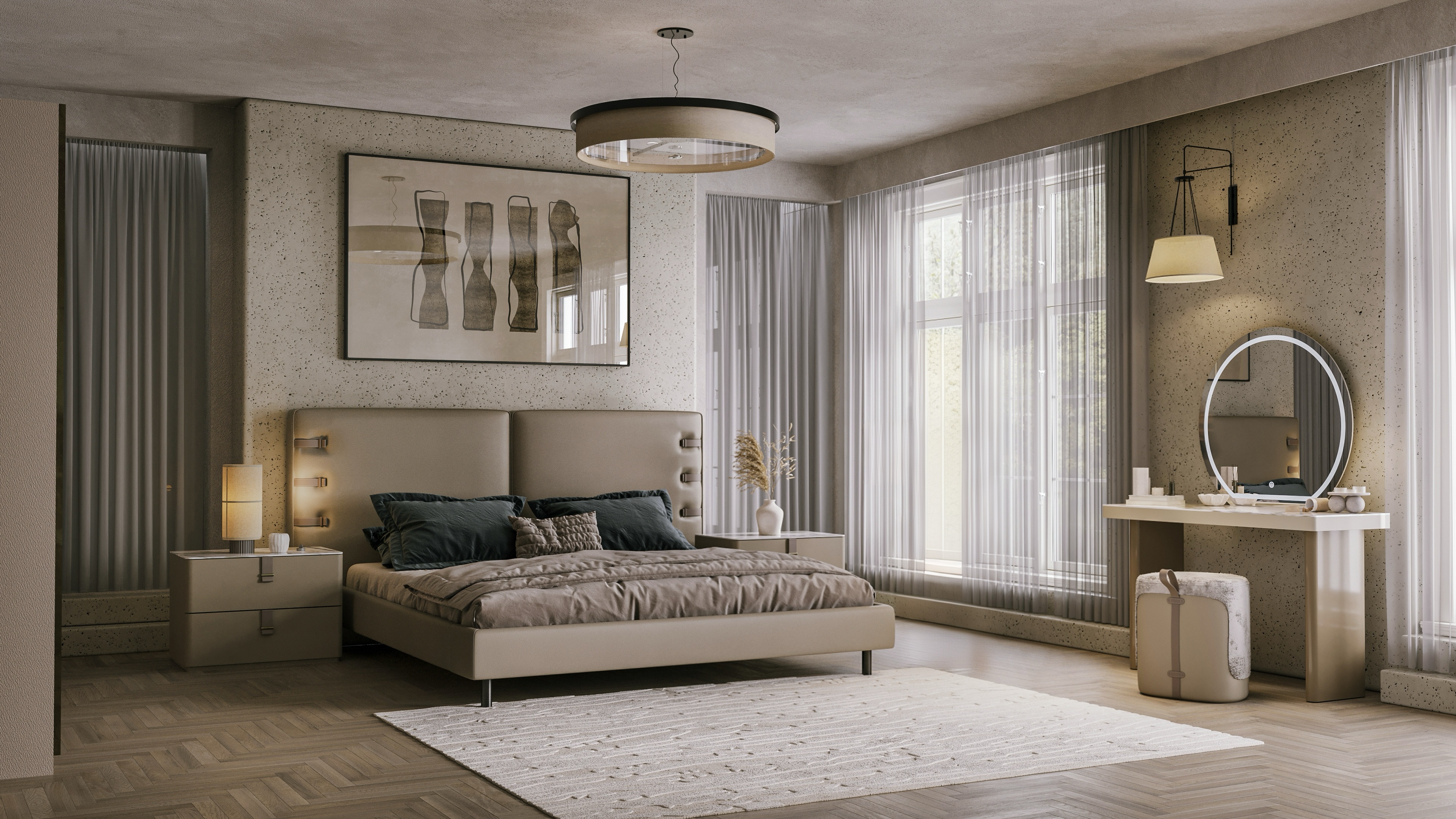 Стол туалетный LETRA 125см, с зеркалом