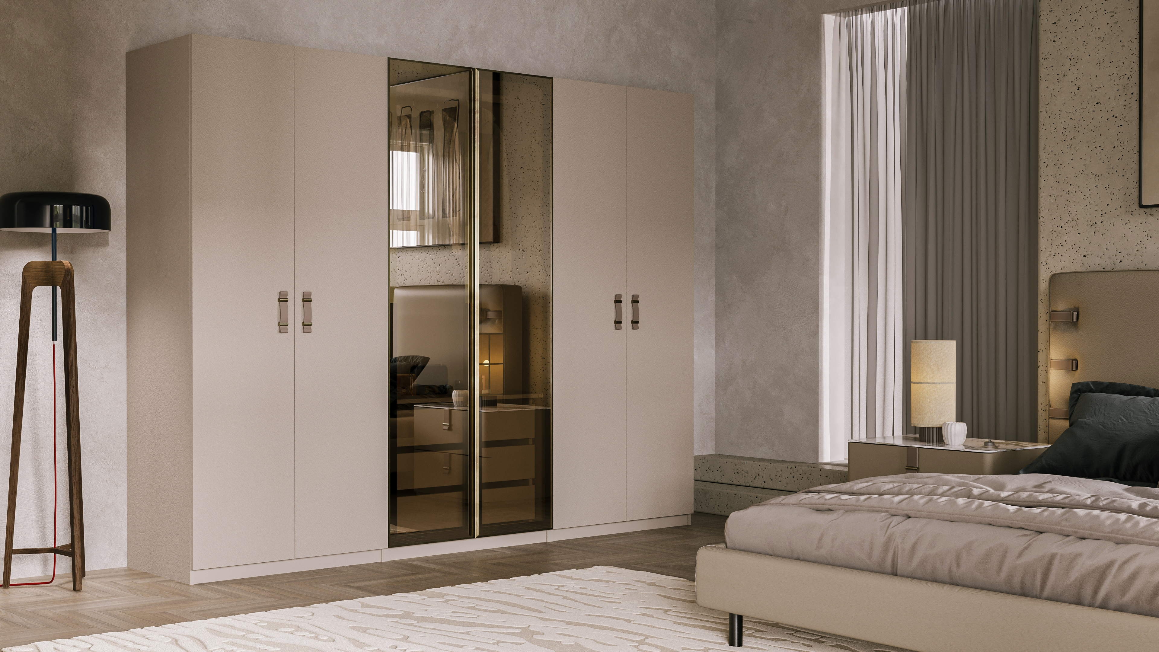 Спальня LETRA с кроватью на ножках