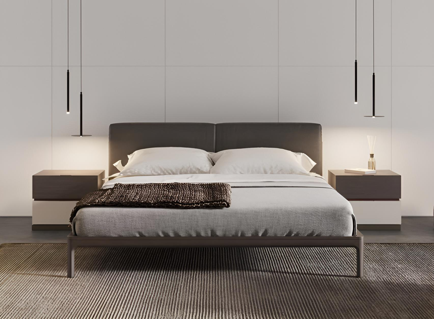 Кровать CAPRIA 180х200 (дерево/экокожа)