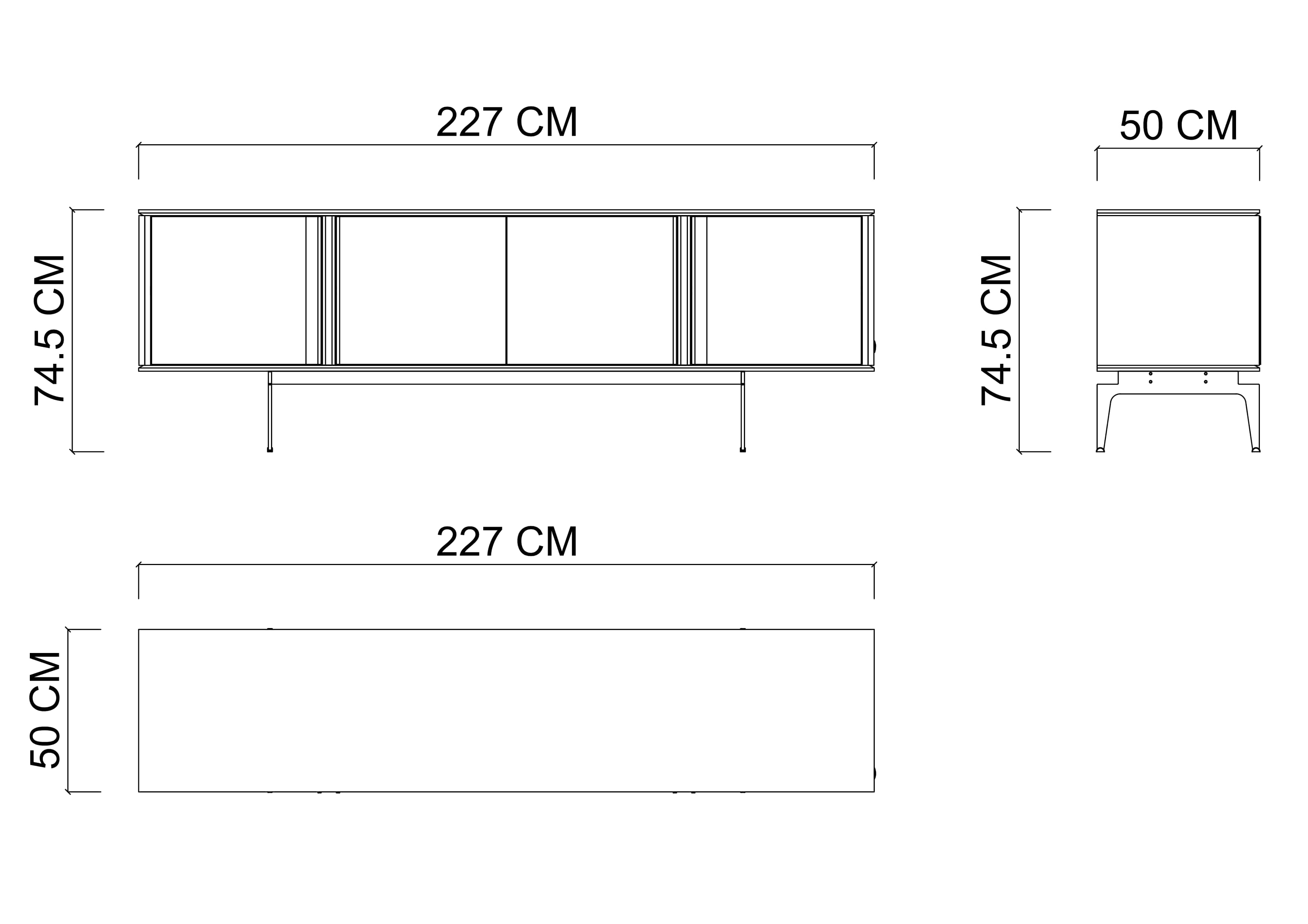 Буфет-тумба 4-дверная ARIA
