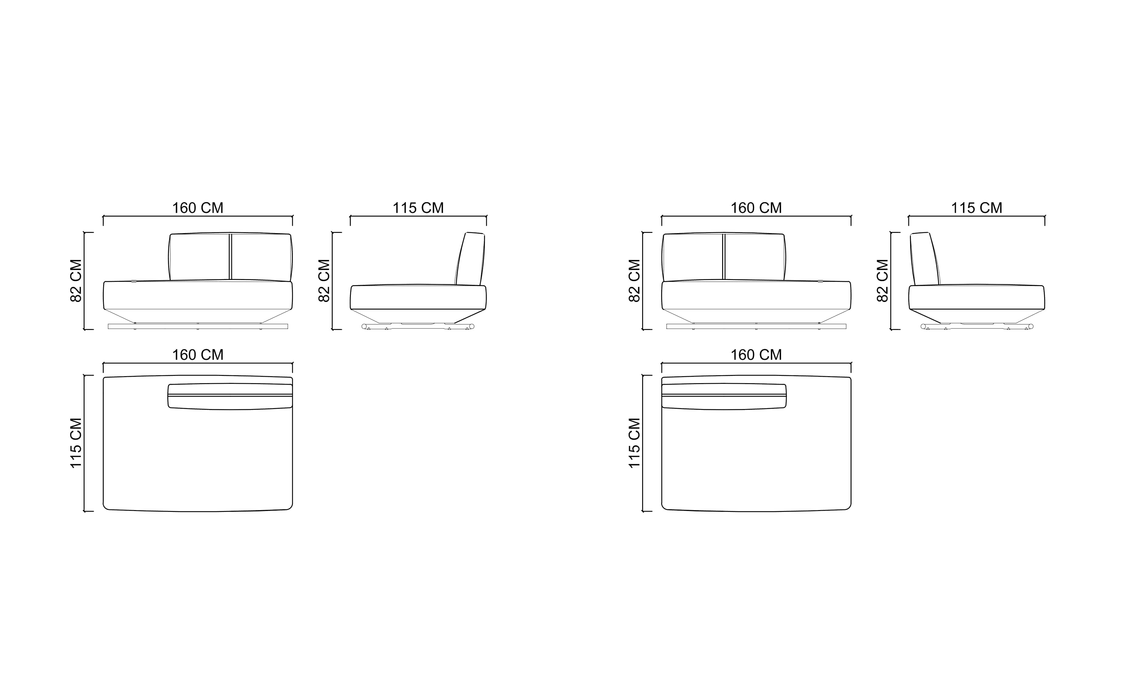 MILA модуль удлиненный - 160см