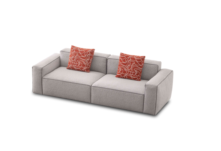 Диван 3-х местный ABC с пуфом