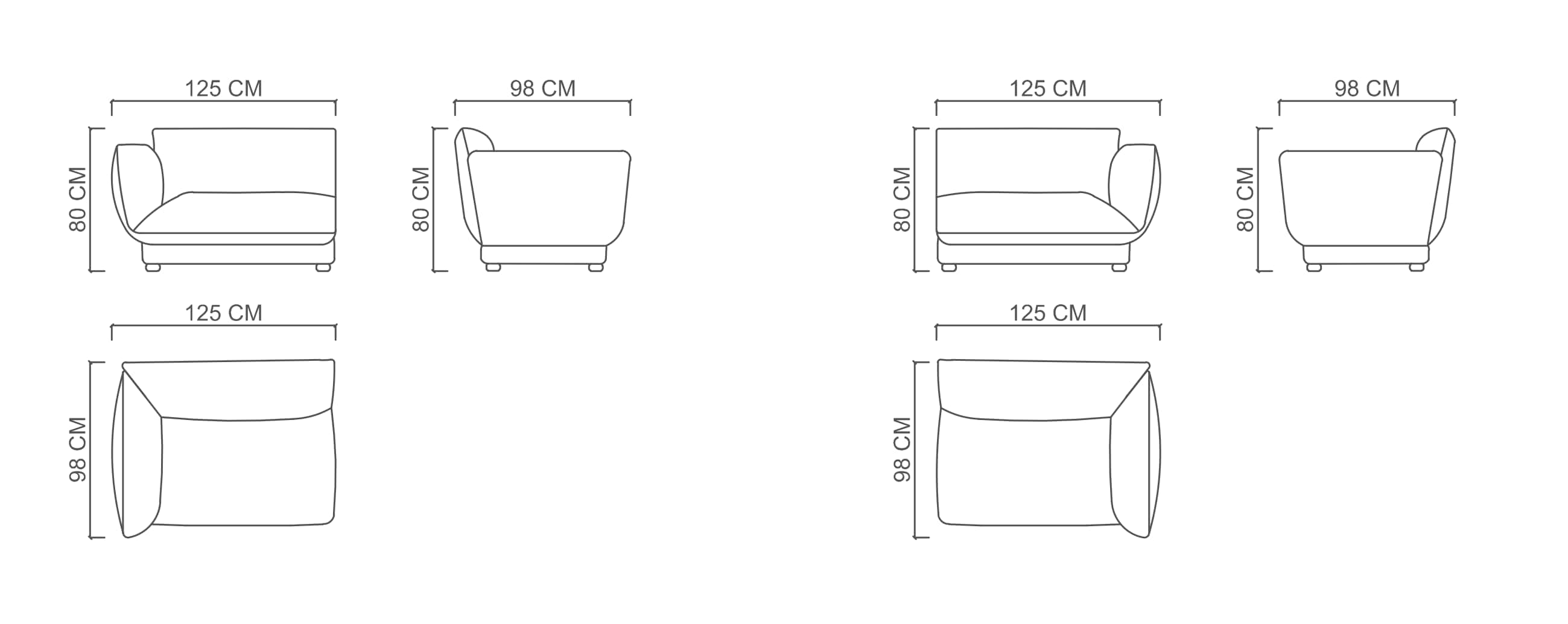 LORETTA модуль с левым подлокотником