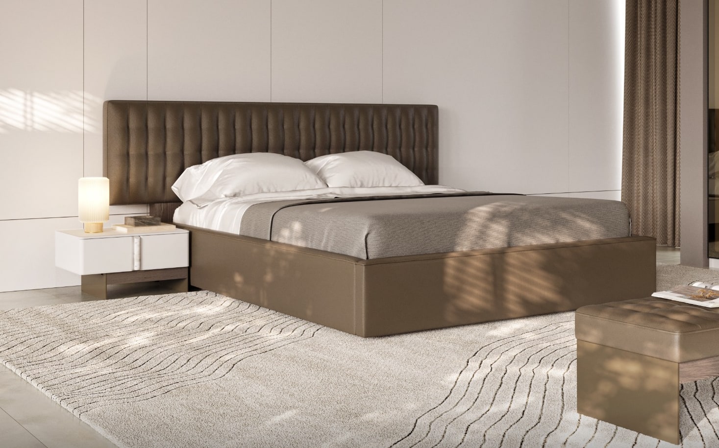 Кровать HUGO 180х200 с подъемным механизмом и ящиком для белья