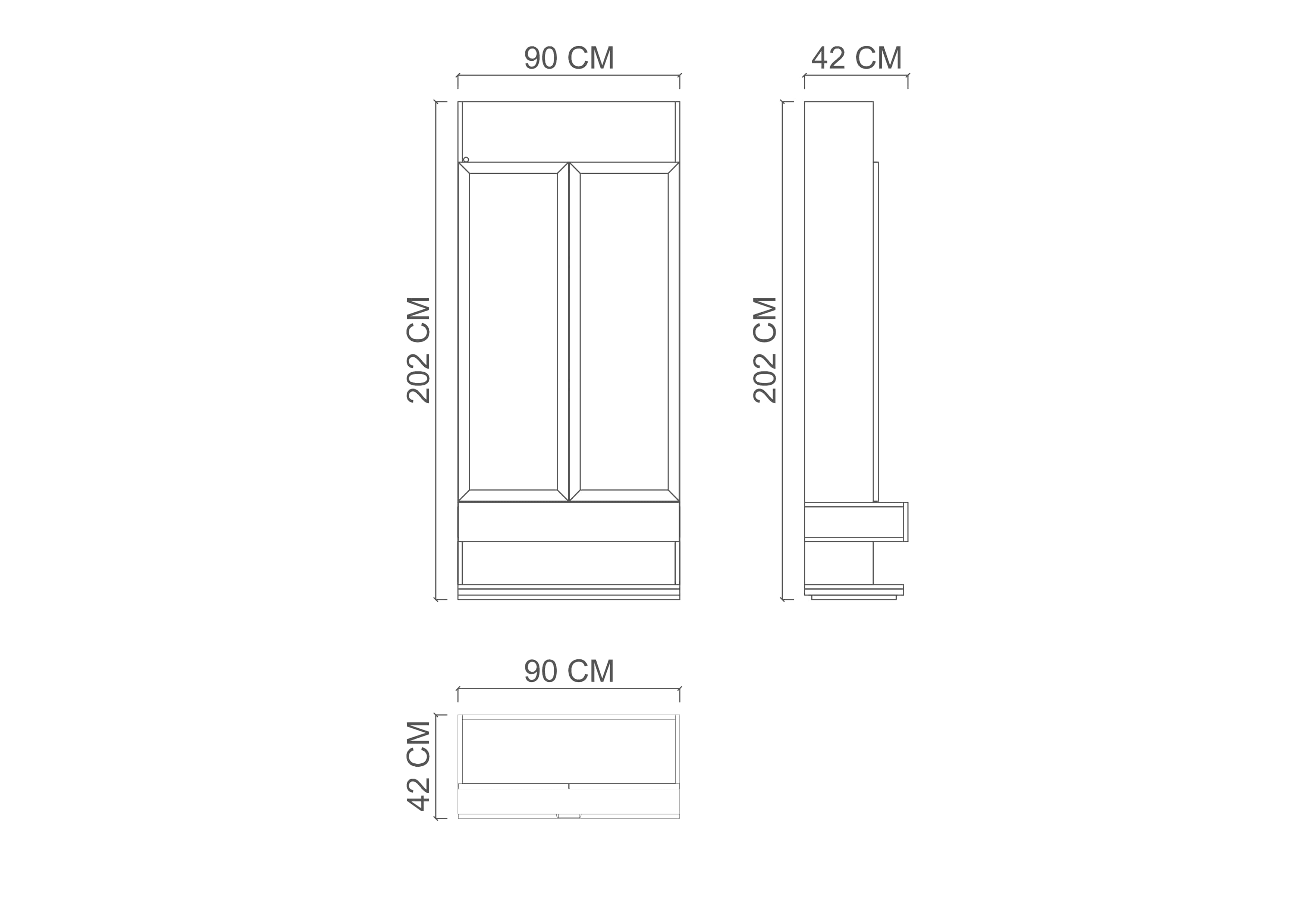 Модуль LIPA 90см, двери стекло/полки дерево